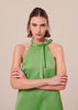 Riviera Green Satin Dress