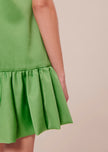 Riviera Green Satin Dress