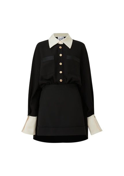 Satin Shirt Dress