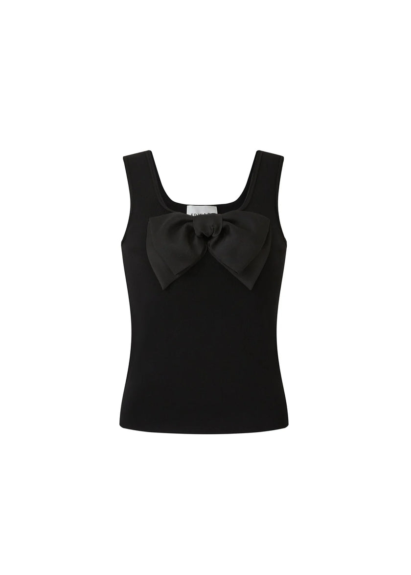 Knit Tank Top w/ Detachable Bow