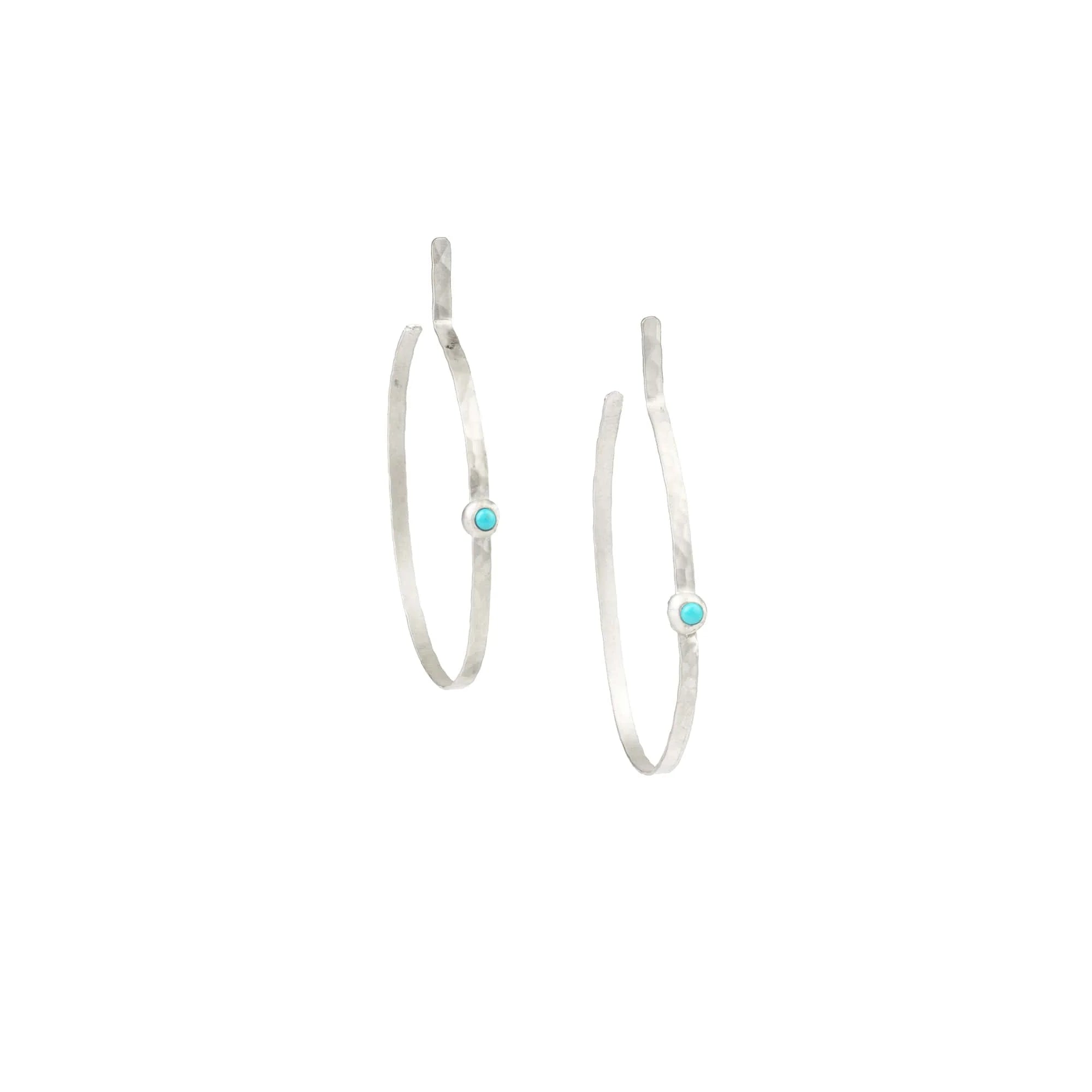 Dia Hoop Earrings- Sterling Silver