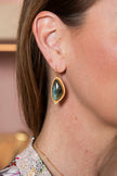 Elizabeth Drop Earrings Gold Labradorite