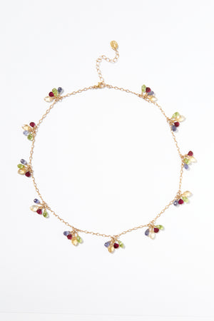 Short Multi-Colored Stone Necklace