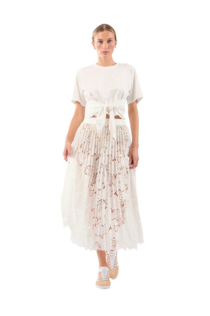 Sunflowers Pleated Skirt