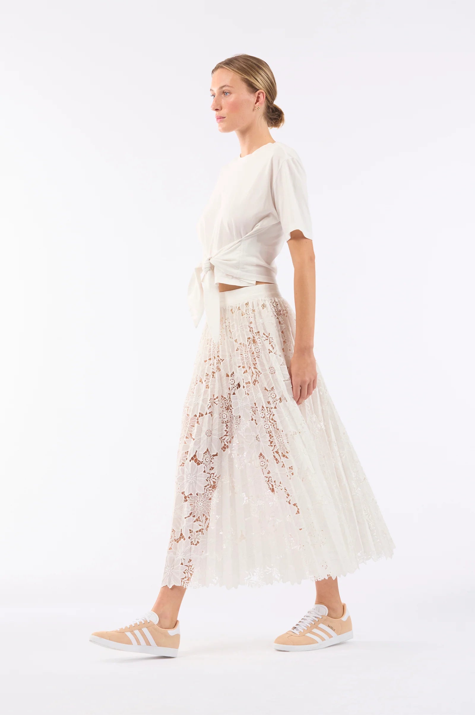 Sunflowers Pleated Skirt