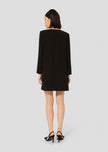 Rhonda Black Crepe Bow Dress