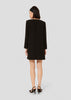 Rhonda Black Crepe Bow Dress