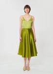 Josephine Green Duchess Satin Skirt - Edit by Elaine Turner