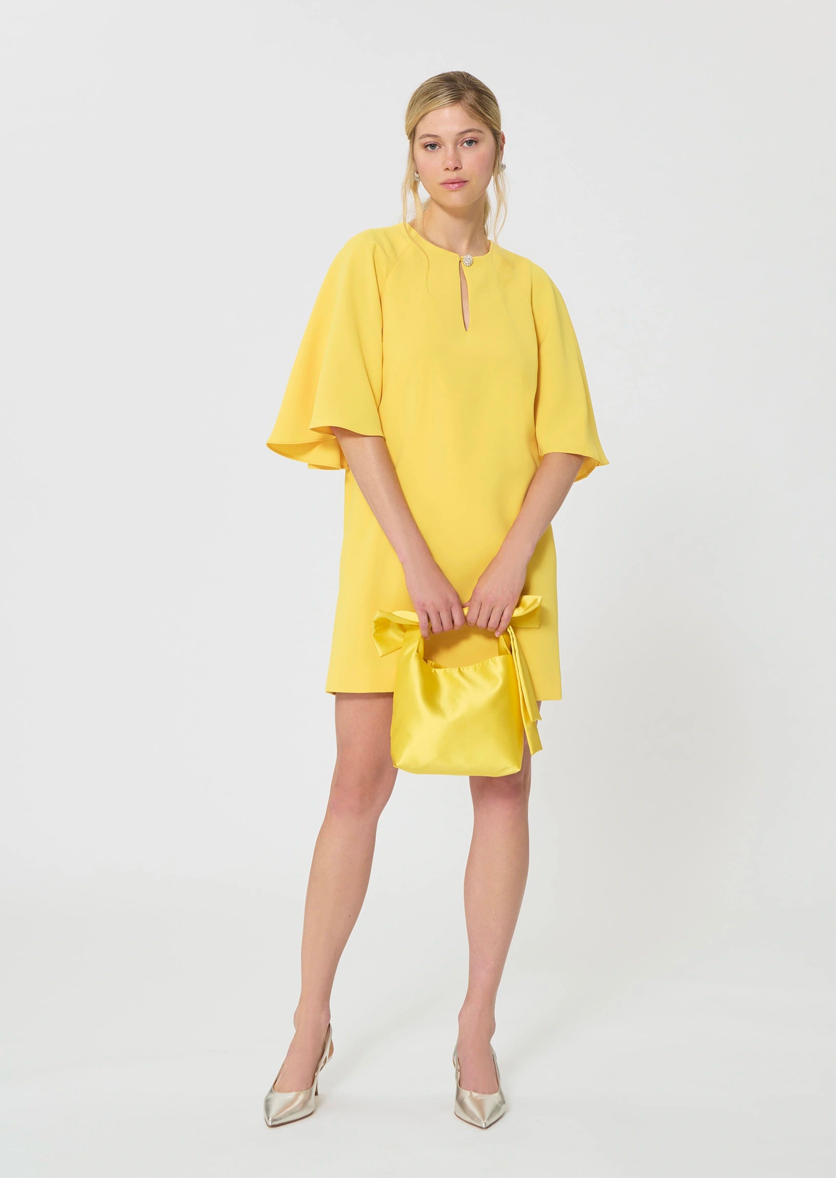Renetta Dress yellow in fluid crepe Women