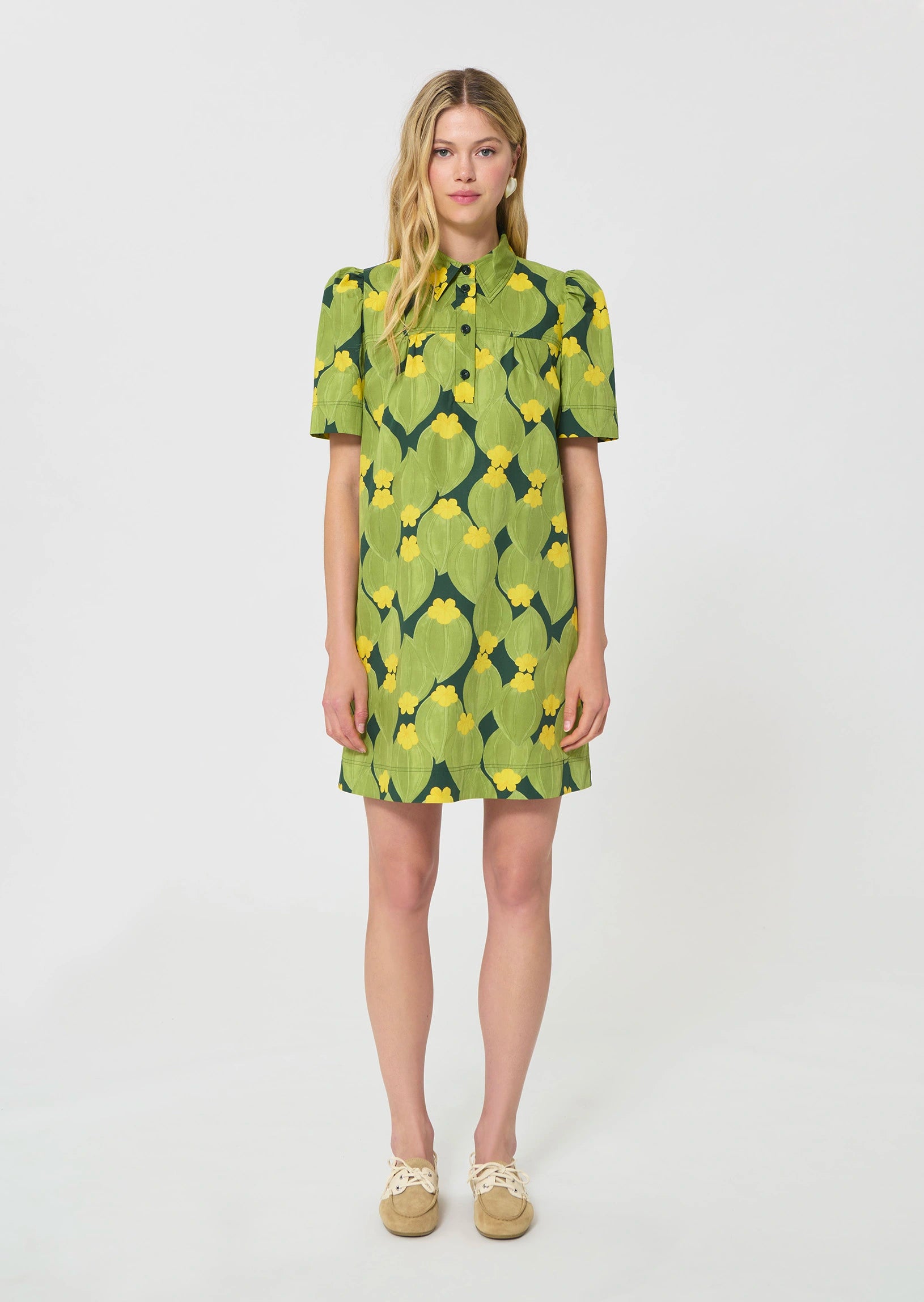 Tara Jarmon Rudy Dark Green Floral Print Dress - Edit by Elaine Turner