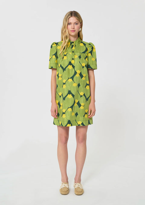 Rudy Dark Green Floral Print Dress