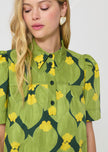 Tara Jarmon Rudy Dark Green Floral Print Dress - Edit by Elaine Turner