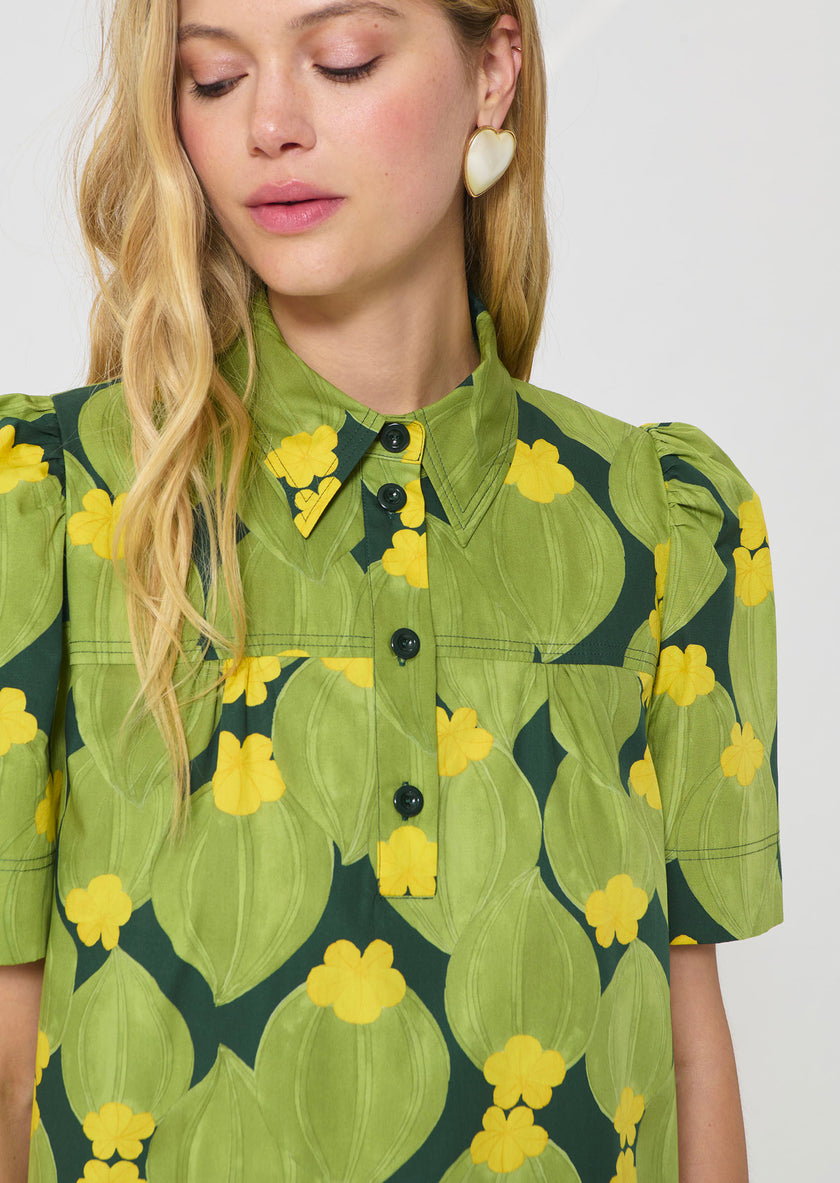 Tara Jarmon Rudy Dark Green Floral Print Dress - Edit by Elaine Turner
