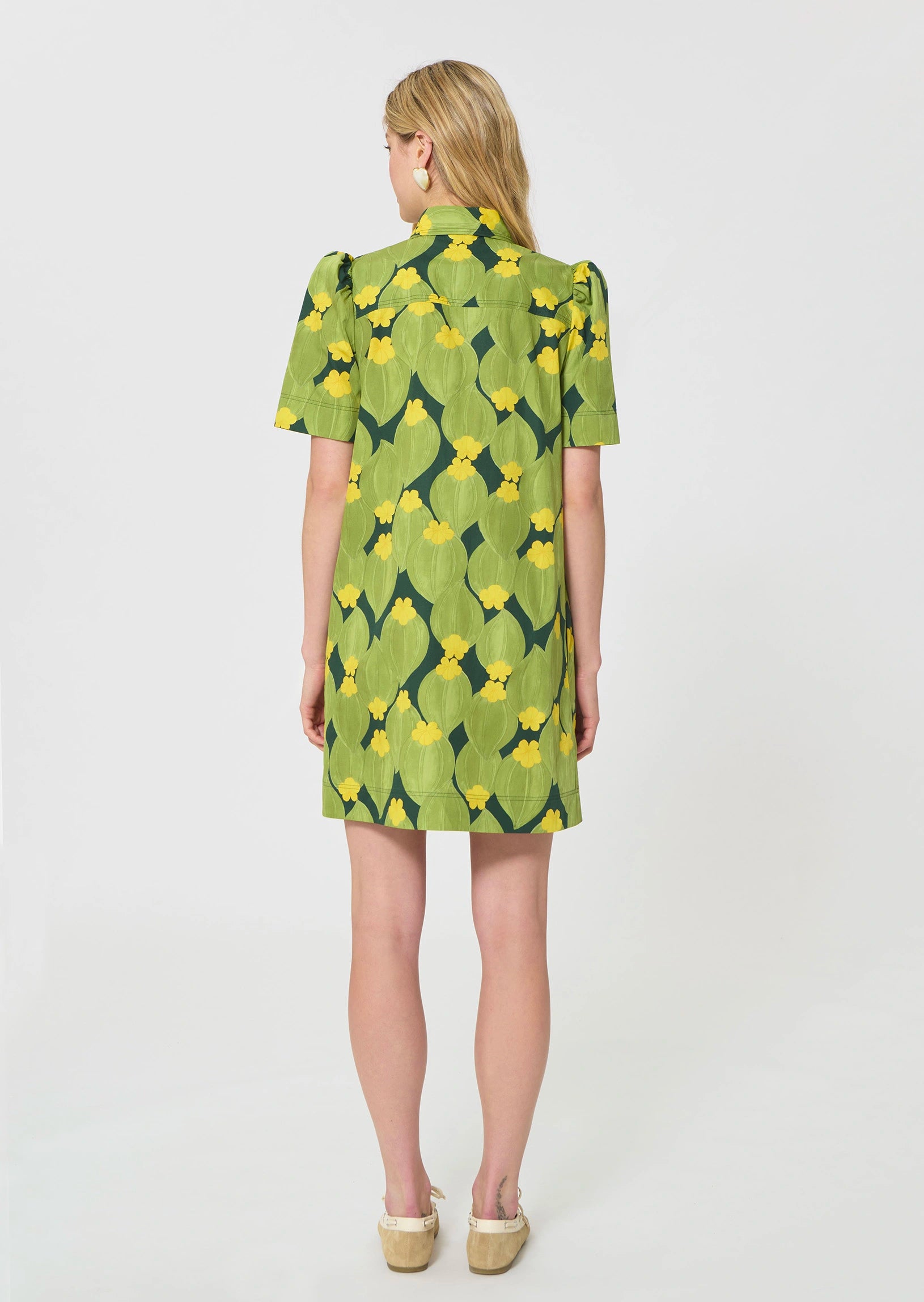 Tara Jarmon Rudy Dark Green Floral Print Dress - Edit by Elaine Turner