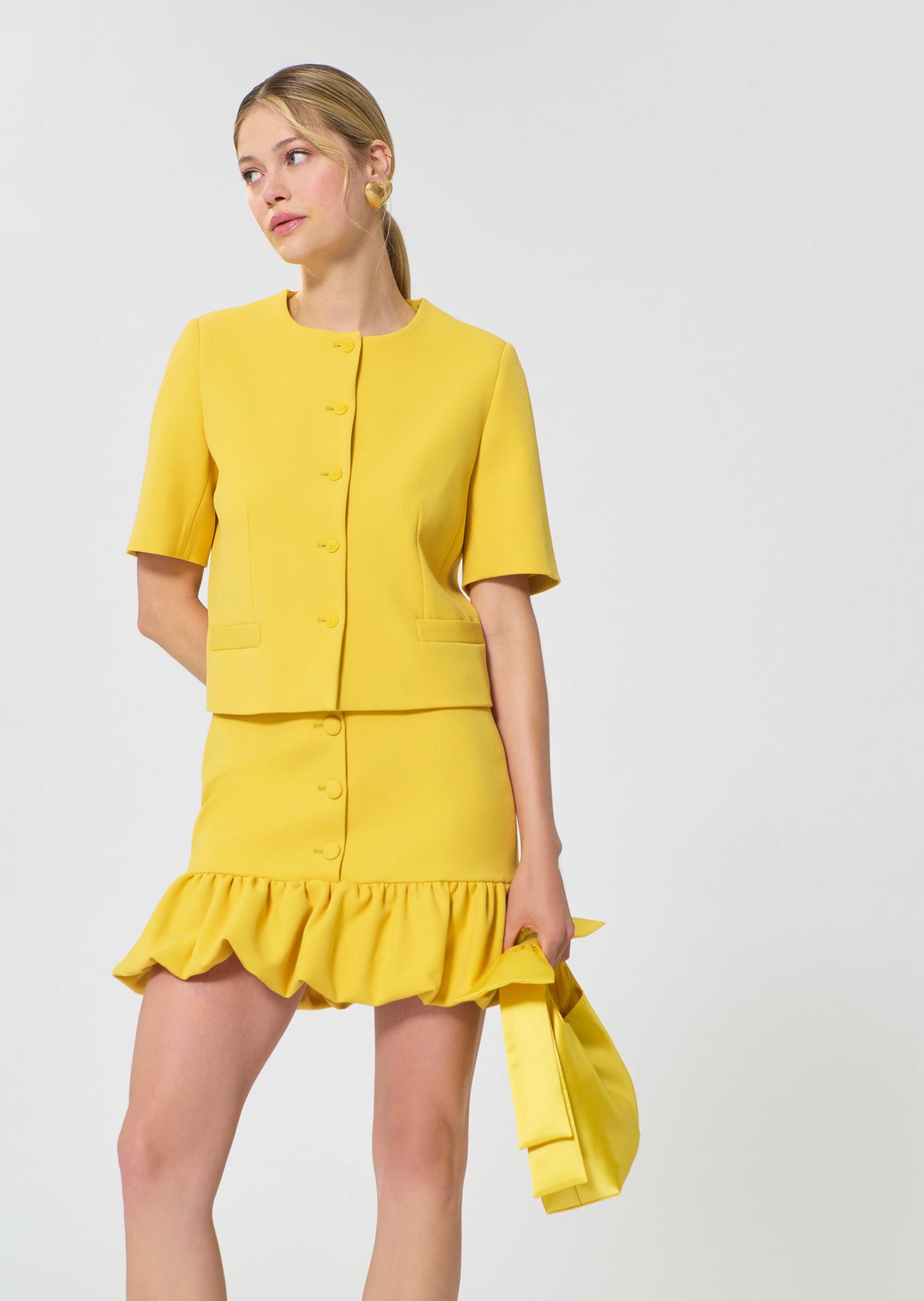 Josie Skirt- Frothy Crepe Mimosa