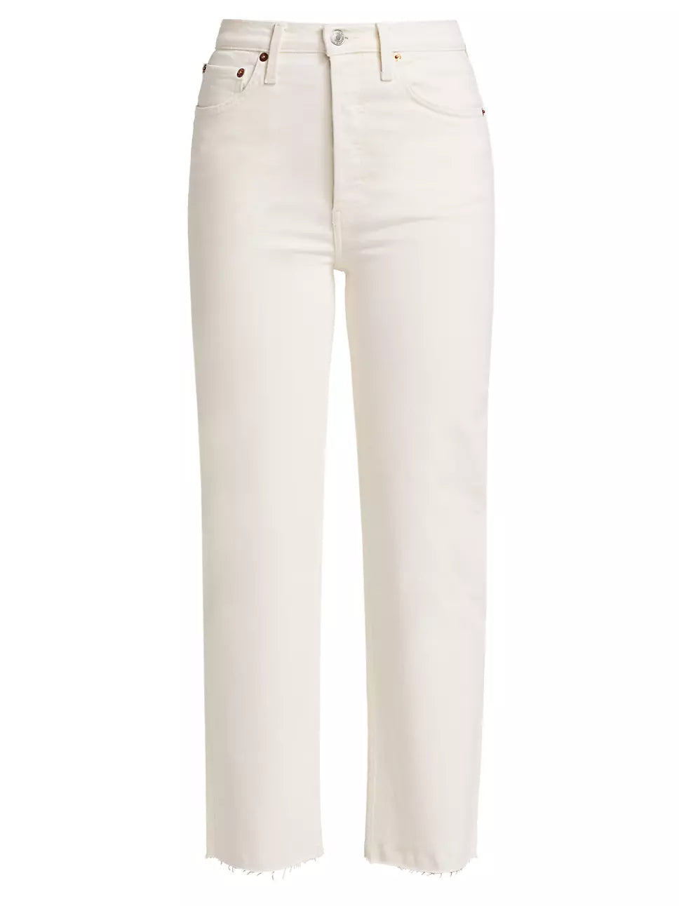 70's Stove Pipe Jeans- Vintage White