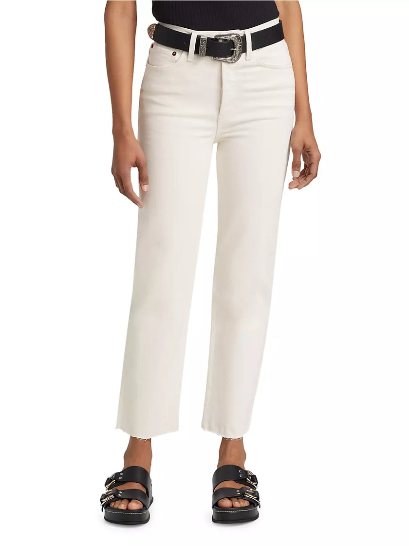 70's Stove Pipe Jeans- Vintage White