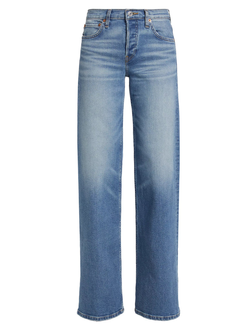 Mid Rise Wide Leg Jeans