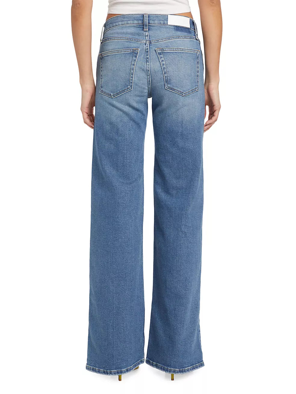 Mid Rise Wide Leg Denim