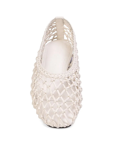 Black Suede Studio- Sonia- Coconut Woven Leather