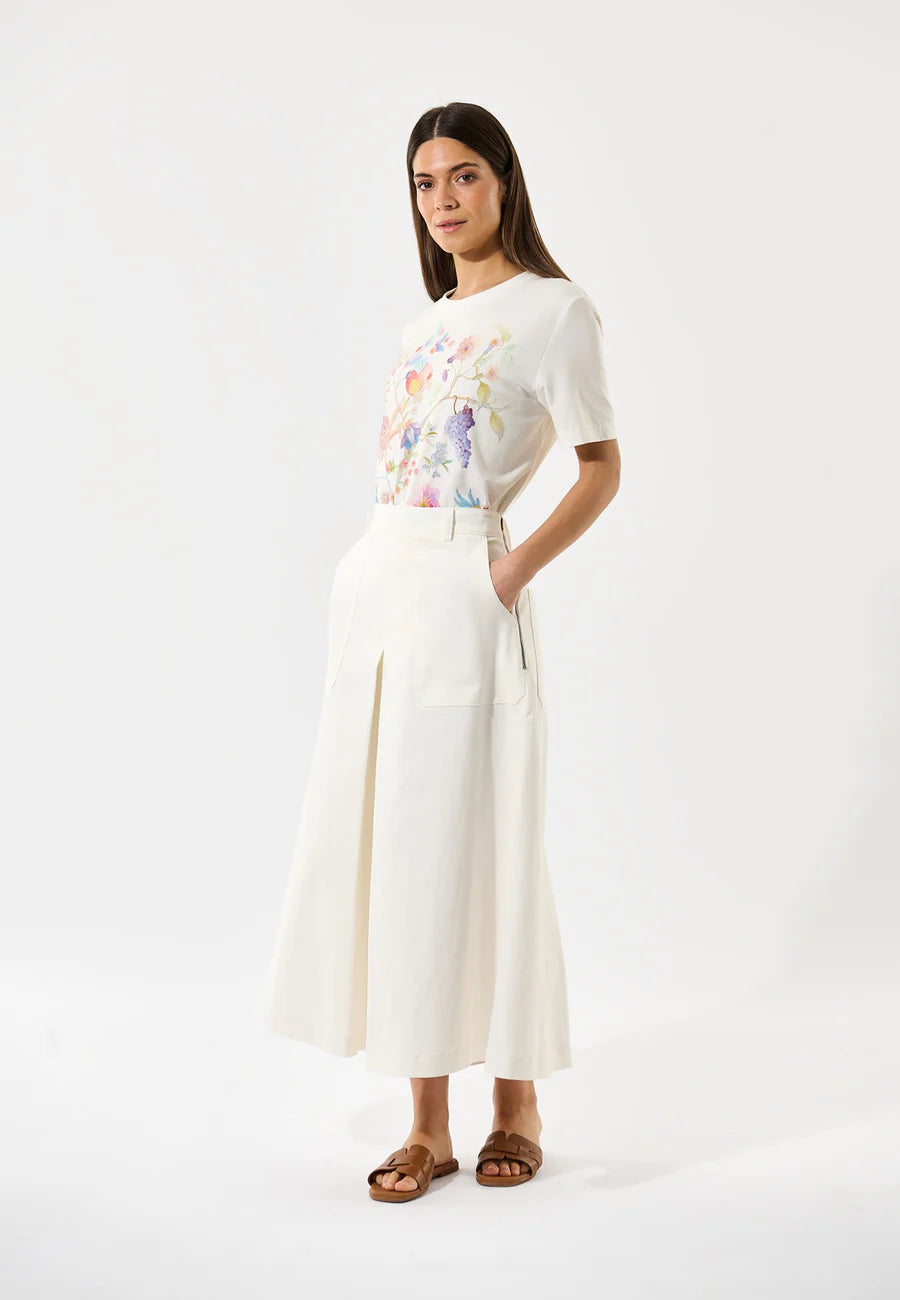 Dinessadea Denim Skirt- White