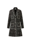 Black & White Natté Trimmed Dress w/ Jewel Buttons