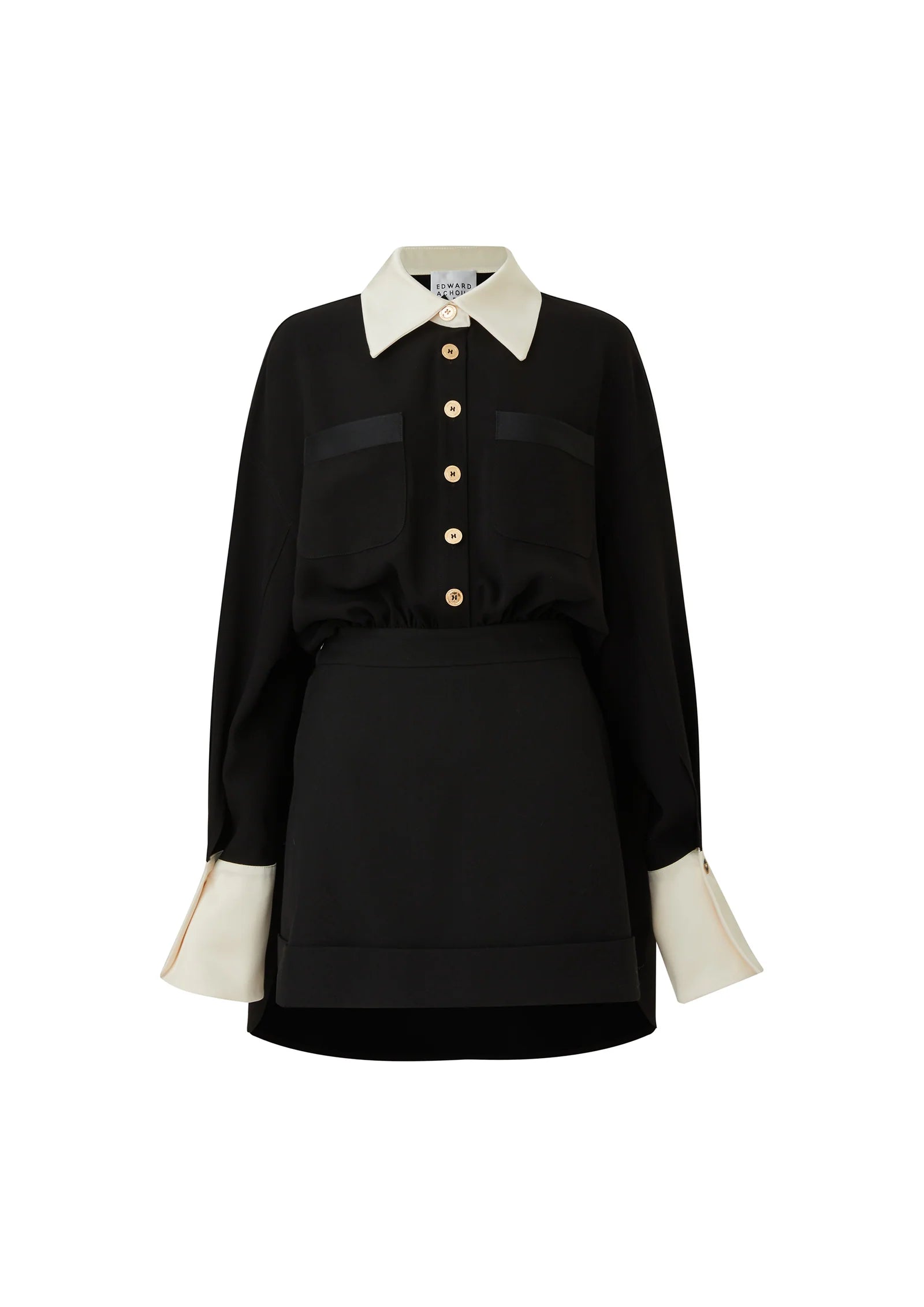 Satin Shirt Dress