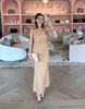 Bibber Papery Fitted Long Dress