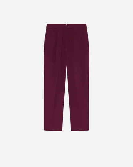Elegant Technical Fabric Trousers- Grape Vine