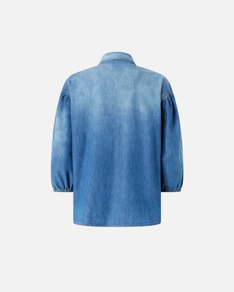 Puff Sleeve Denim Shirt