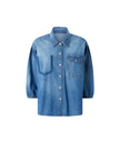 Puff Sleeve Denim Shirt