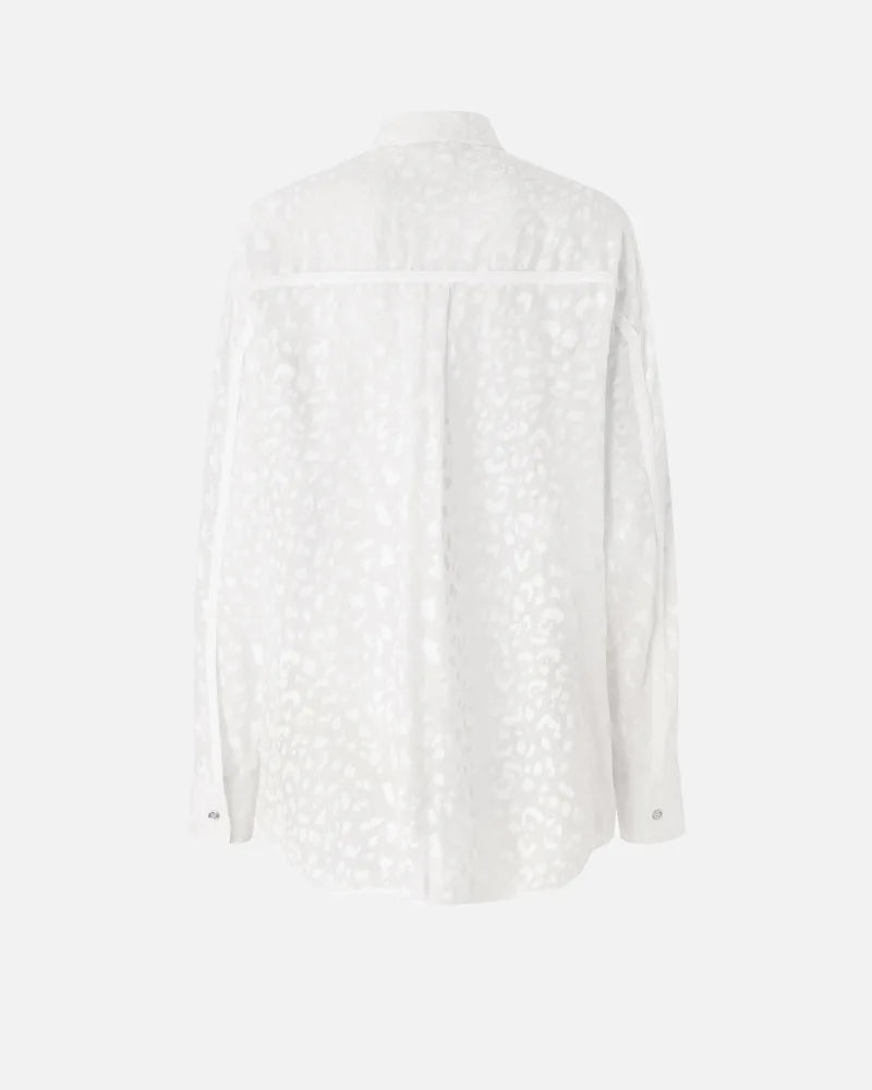 Radiant White Cheetah Blouse