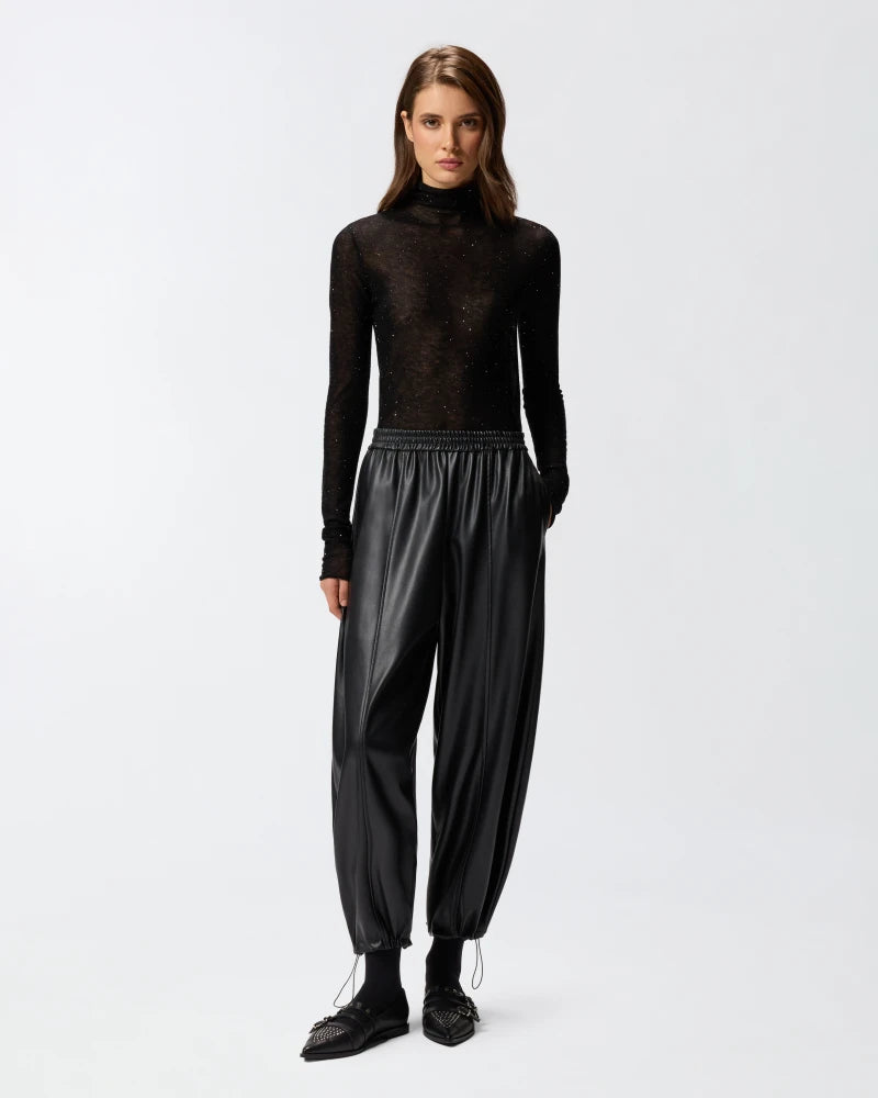 Faux Leather Balloon Trousers