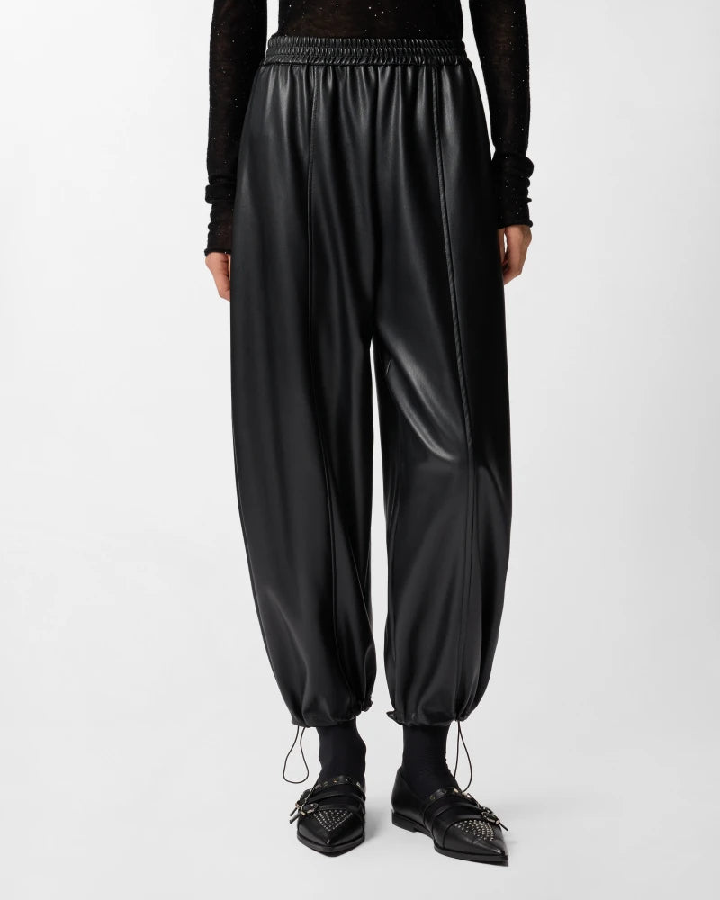 Faux Leather Balloon Trousers