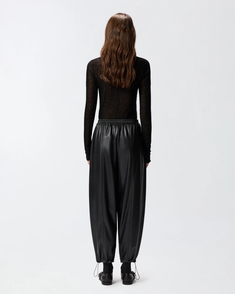 Faux Leather Balloon Trousers