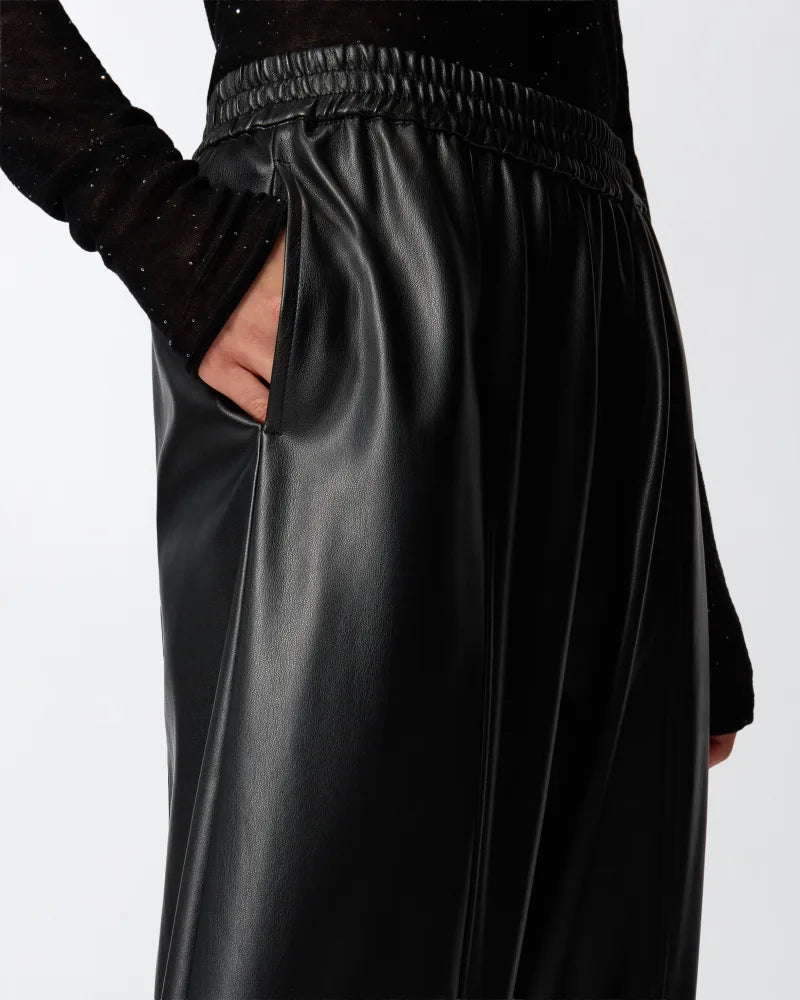 Faux Leather Balloon Trousers