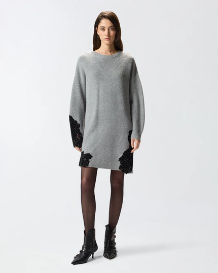 PINKO Knit Lace Mini Dress