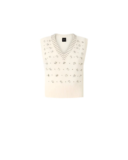 Rhinstone Knit Vest