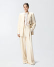 PINKO- Straight Cut Trousers w/ Pressed Pleat Detail - Edit by Elaine Turner