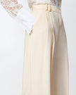 PINKO- Straight Cut Trousers w/ Pressed Pleat Detail - Edit by Elaine Turner