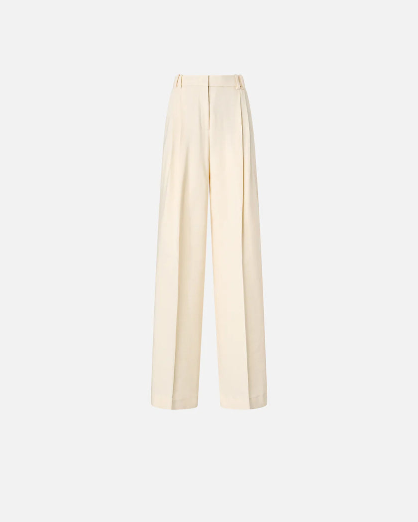 PINKO- Straight Cut Trousers w/ Pressed Pleat Detail - Edit by Elaine Turner