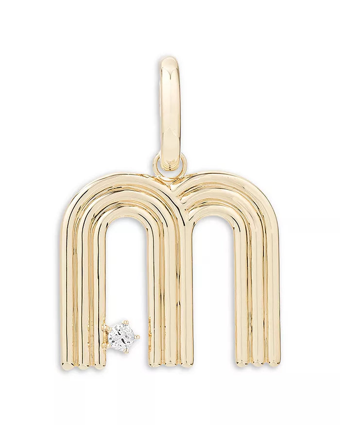Groovy Diamond Initial Hinged Charm