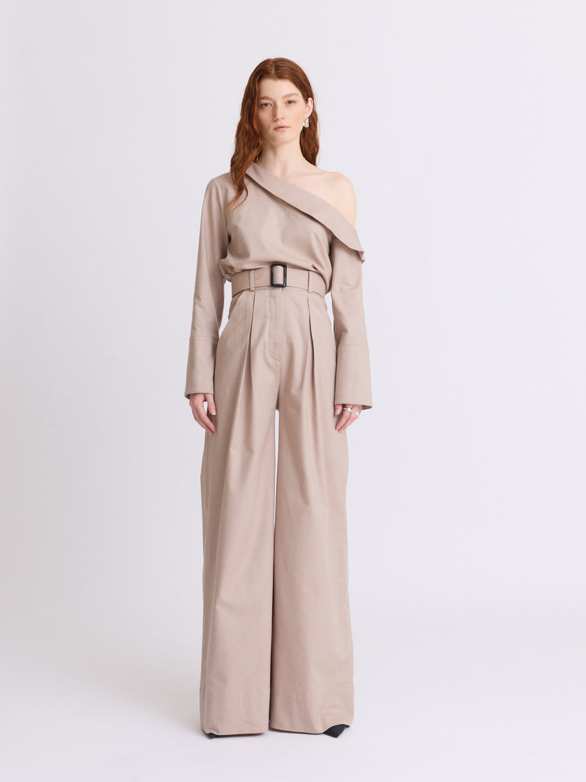 Wide Leg Pleated Pants