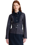 Seamed Bib Denim Jean Jacket