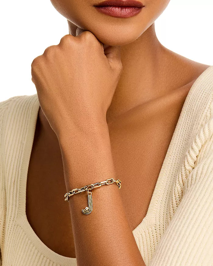 Adina Reyter- Groovy Diamond Initial Hinged Charm