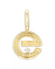 Mini Groovy Diamond Initial Charm