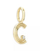 Mini Groovy Diamond Initial Charm