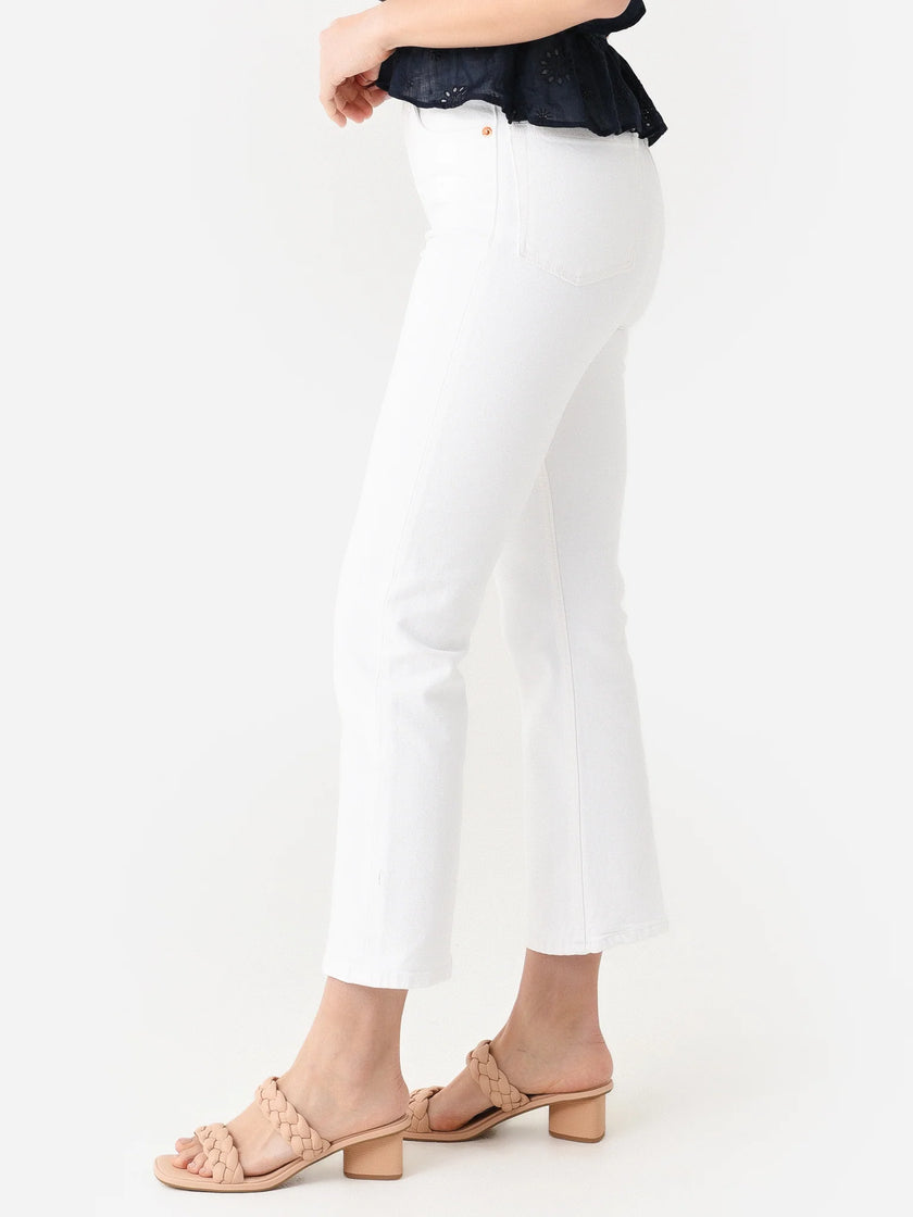 70's Crop Boot Cut Jeans- White
