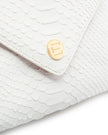 Elaine Turner- Bella Clutch- Cloud White Snake