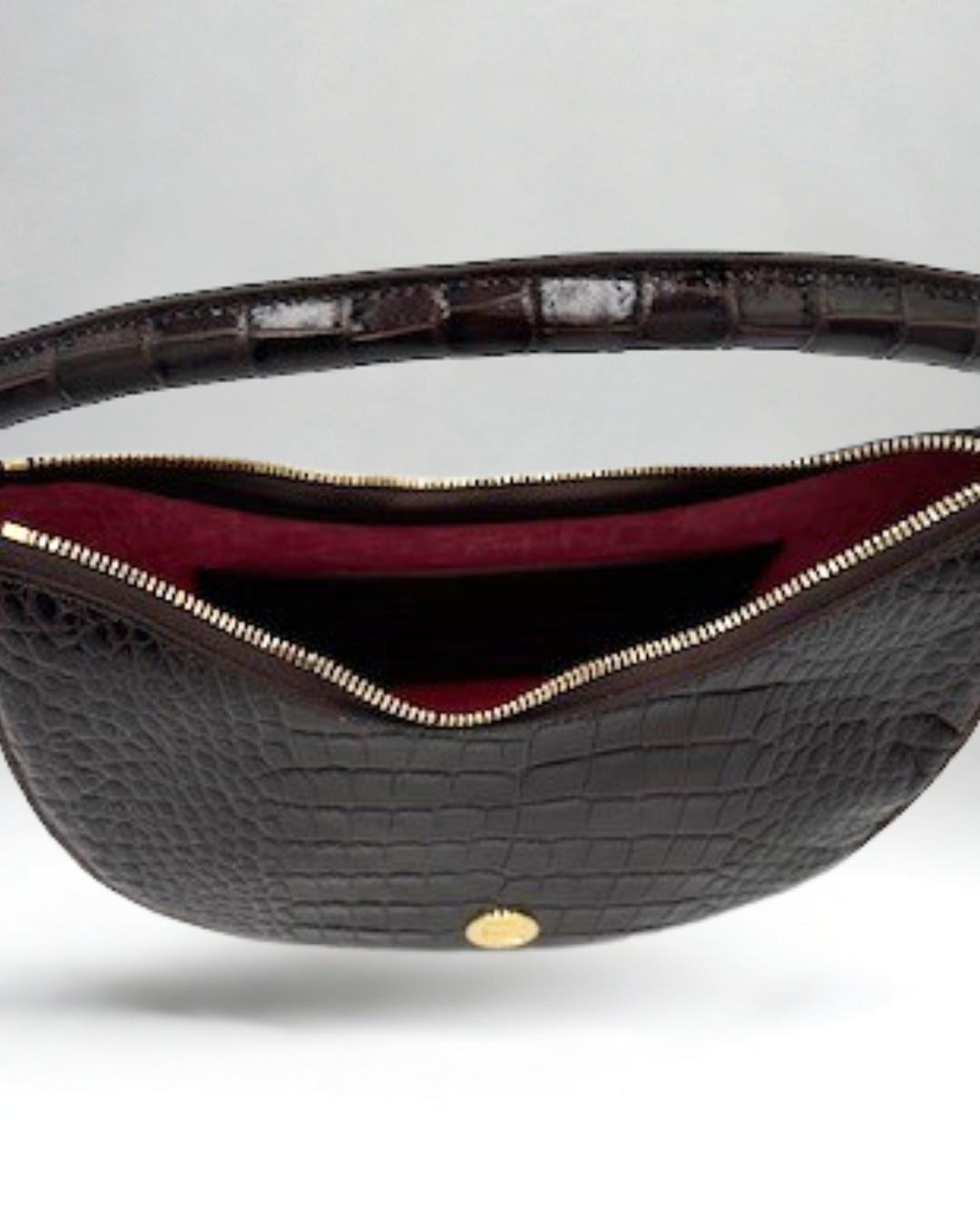Sawyer Shoulder Bag- Black Croc